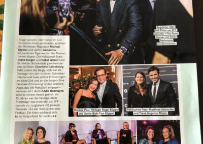 Same page as Eddie Redmayne! ? Bottom right with moderator Hanna Wise of the Leading FeMales event! Panel: Helen Hoehne, president of the Hollywood Foreign Press Association/Golden Globes, doc filmmaker Laura Kaehr, doc filmmaker Elena Avdija