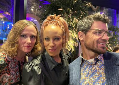 My Baby bro Benno Sprecher and wifey Simone Vincent! Festival tent! World Première "Cascadeuses/Stuntwomen" - 18th Zürich Film Festival October, 2022